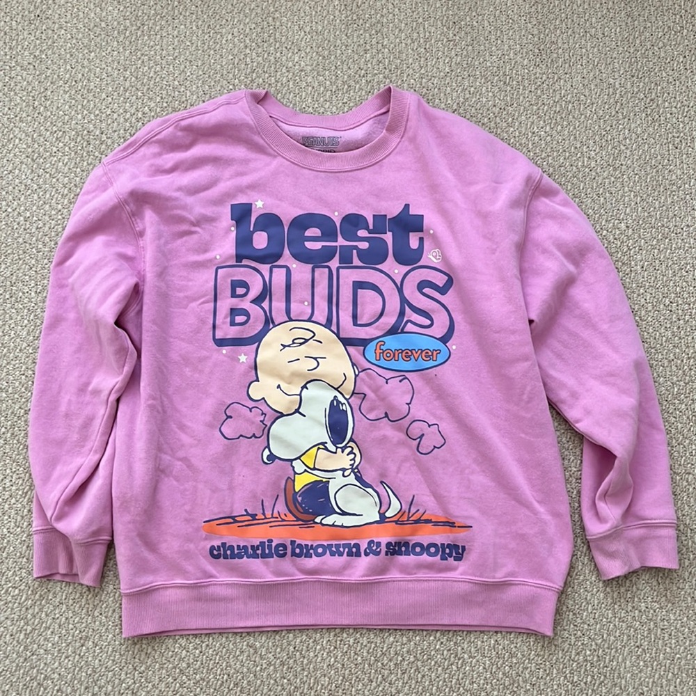 Charlie brown and snoopy crewneck